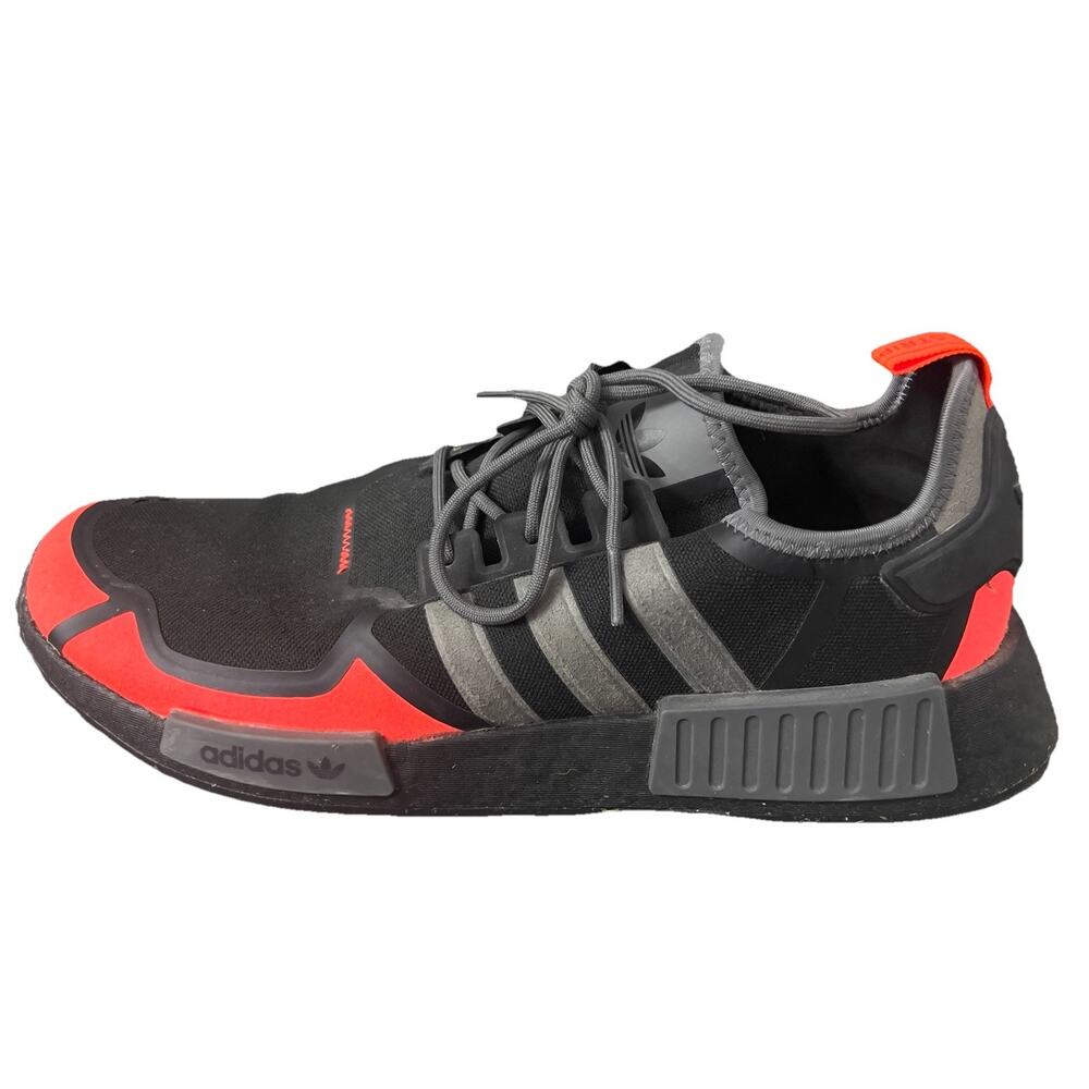 Adidas NMD_R1 Men's Size 13 US Black Gray Solar Red Athletic Shoes GZ9274